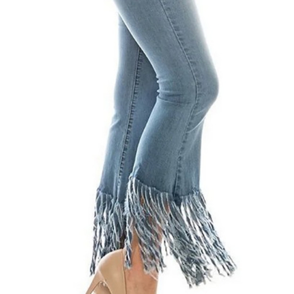 LAST PAIR AVAILABLE- Fringe bell bottom jeans by Daisy - Picture 8 of 15